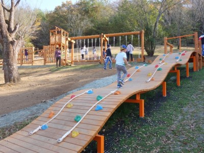 丹波自然運動公園、木製遊具