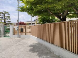 木塀、広瀬小学校